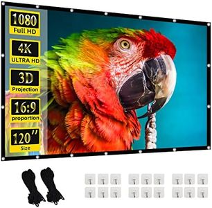 Projector Screen 120 inch 16:9 HD Foldable Portable Projection Movies Screen for Home Theater Outdoor Indoor Support Double Sided Projection