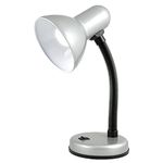 HOMELIFE 35w 'Classic' Flexi Desk Lamp with Versatile Flexible Neck - Integral On/Off Switch - Approx. 34cm Height - L958SV - Strato Silver