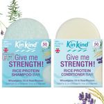 KinKind Rice Water Shampoo and Conditioner Bar Set | Give me STRENGTH! with Rice Water Protein for hair growth