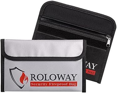 Atrisec Small Fireproof Bag (8 x 5 inch), Fireproof Money Bag for Cash, Safe Bank Bag, Money Organizer for Cash (2-Pack)