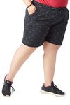 CUPID Women Printed Cotton Comfortable Bermuda/Shorts for Sports, Yoga, Daily Use Gym, Night Wear, Casual Wear for Ladies_Black_2XL