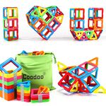 Upgraded Magnetic Blocks Tough Building Tiles STEM Toys for 3+ Year Old Boys and Girls Learning by Playing Games for Toddlers Kids Toys Compatible with Major Brands Building Blocks - Starter Set