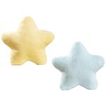 Guisu 2pcs Star Plush Pillow Star Throw Pillow Cute Comfortable Throw Pillows Sleeping Pillow Cushions for Kids Decorative Seating for Living Room Bedroom Office Pillow (Blue+Yellow)