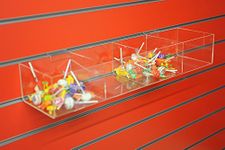 4 Compartment Slatwall Tray - Retail Shop Display, Retail Shop Display Shelf, Slatwall Display, Shop Shelves, Slatwall Accessories, Slatwall Fittings,Slatwall Board