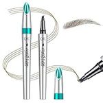 Eyebrow Pencil, Microblading Eyebrow Pen with 4 Micro-Fork Tip Long Lasting Brow Tint,Waterproof Smudgeproof Brow Eyebrow Pen,3D Brow Pencil Makeup Rapid Natural for Beginners（Light Brown）