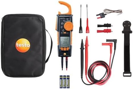 testo 770-3 Clamp Meter Set – Clamp Multimeter for Electrical Testing – HVAC Multimeter TRMS Measurement – Measures AC/DC Voltage up to 1000 V - with Retractable Pincer Arm and Bluetooth