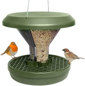 Davos Smart Birds Bird Feeder Feed Birds - Not Rodents Robust and Reliable to Hang 2 Feeding Chambers Made in EU Green