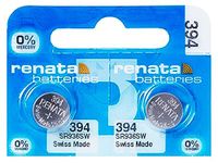 2 X Renata Mercury Free Swiss Made Silver 1.55V -SR936SW-394 Battery