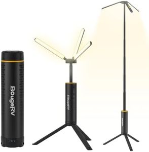 BougeRV Telescopic Camping Light, 15600mAh Camping Lantern Rechargeable, Portable Camping Light, 1000x3 Lumens Camping Light for Tent, Emergency, Outdoor, Black