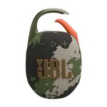 JBL Clip 5 - Ultra-Portable, Waterproof and Dustproof Bluetooth Speaker, Integrated Carabiner, Up to 12 Hours of Play, Made in Part with Recycled Materials (Squad)