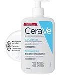 CeraVe SALICYLIC ACID Cleanser, Renewing SA Smoothing BHA Exfoliant for Face. Suitable for Keratosis Pilaris & Psoriasis. Gentle Cleanser With Hyaluronic Acid, Niacinamide, Vitamin D & Ceramides. Fragrance Free, No microbeads, 473ml