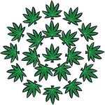 PAGOW 20 Pieces Pot Leaf Patches Embroidery, Hippie Retro Weed Sew-on Patch for Clothing Dress Hat Pants Shoes Curtain, Green Weed Leaf Iron on Patch DIY Craft Decoration