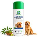Petfunda Anti Tick Powder for Dogs & Cats –Neem & Sandalwood Formula | Flea & Tick Repellent | Safe for All Breeds| Soothes Itchy Skin | Chemical-Free Herbal Anti-Tick Powder – 100GM
