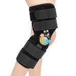 Hinged ROM Knee Braces Adjustable Knee Immobilizer Support for Knee Pain ACL MCL PCL Arthritis Meniscus Tear Post OP Recovery for Men and Women Side Stabilizers Torn Meniscus Orthopedic Orthosis (Medium)