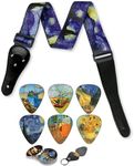 Van Gogh Guitar Strap & 12 Guitar P