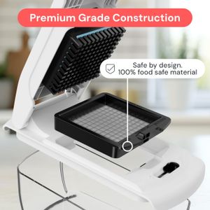 8-in-1 Vegetable Chopper – Multi-Function Slicer Dicer, White
