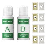 Hydroponics Nutrients (1000ml in Total), All Purpose Plant Food A & B, Fertilizer for All Plants and Media, Hydroponics System Accessories for Vegetables Fruits Flowers Thrive