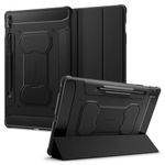 Spigen Rugged Armor Pro Full Cover Folio Case Compatible with Galaxy Tab S9 FE+ 12.4inch [S Pen Storage] [Trifold Stand] - Black