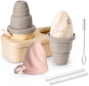 Haakaa Freeze-N-Sip Popsicle Mold for Kids, Ice Cream Cone Frozen Treat Maker with Straw, BPA Free Food Grade Silicone Ice Pop Maker for Yogurt, Smoothies, Fruit Purees & Homemade Frozen Snacks