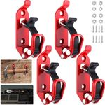 Youlvy Shovel Mount for Roof Rack, Shovel Mount for Truck Bed, Truck Jeep Offroad Roof Rack Axe Shovel Mount, Shovel Holder for Truck & Quick Fist Mount Clamps Fit 0.67" to 1.57" D Tools 4P Red