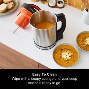 Morphy Richards Classic Soup Maker 1.6L – Stainless Steel Jug