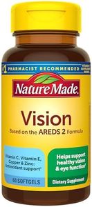 Nature Made Vision Based on the AREDS 2 Formula, Eye Vitamins with Lutein & Zeaxanthin, Vitamin C, Vitamin E, Zinc and Copper for Healthy Vision and Eye Function Support, 60 Softgels, 30 Day Supply