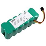 HQRP 14.4V Ni-Mh Battery Compatible with AMIBOT, ARIETE BRICIOLA, DIBEA, HAIER, MIDEA, PROFIMASTER, SICHLER, LP43SC2000P X500 2711 2712 2713 2717, Rollibot BL618 Robot Vac Vacuum Cleaner