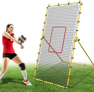 Volleyball Rebounder Net 4x7ft Volleyball Bounce Back Net Training Practice Net with 0-90° Rebound Angles Center Target，Also for Soccer, Baseball, Softball and Lacrosse etc.