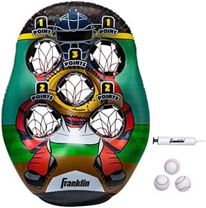 Franklin Sports 5-Hole Inflatable Baseball Target - Inflatable Baseball Throwing Target with Baseballs - Kids Baseball Toss Game - 45" Target