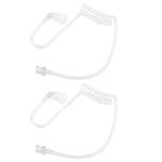 Jopto 2PCS Transparent Coil Acoustic Air Tube In-Ear Earplug Clear Detachable Replacement Coil Audio Tube Universal for Two-Way Radio Audio Kits Headset Headphone Walkie Talkie Radio Earpiece Headset