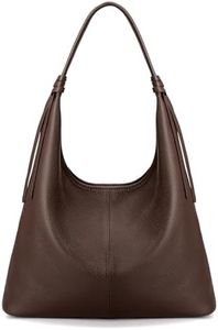 befen Genuine Leather Slouchy Hobo Purses for Women, Casual Hobo Bags Real Top Grain Leather Tote Handbags Women's Coffee Shoulder Satchel for Shopping, Outing, Travel