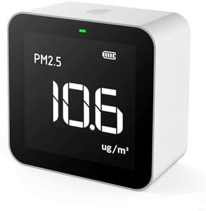 Temtop M10 Air Quality Monitor Indoor AQI PM2.5 TVOC HCHO Formaldehyde Detector for Home Air Quality Testing, Portable Air Quality Tester for Home Bedroom School