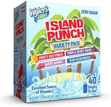 Wyler's Light Island Punch Singles to Go, Variety Pack, Fruity Red Punch, Purple Berry Wave, Berry Jammer and Blue Ocean Breeze, 1 Box (40 Single Servings)