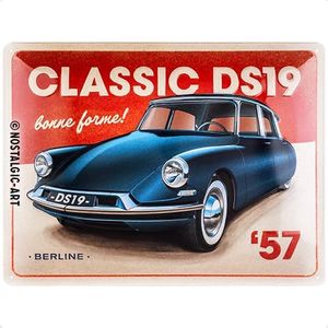 Nostalgic-Art Cartel de chapa retro, DS – Classic DS19 Berline – Idea de regalo para aficionados de coches, metálico, Diseño vintage, 30 x 40 cm