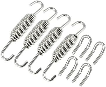 Motoforti 1 Set 31mm 1.22" Motorcycle Exhaust Pipe Spring with U Shape Hooks Stainless Steel Silver Tone