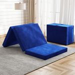 MOLPHIT Foldable Mattress Full,4 inch Full Folding Mattress with Washable Covers,Reversible Design,Tri Fold Mattress for Travel&Guests,75"×54"×4"