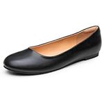 Trary Black Flats for Women, Flat S