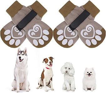KOOLTAIL Dog Socks Anti-slip Dog Paw Protector Dog Boots 2 Pairs Adjustable Dog Socks For Pet indoor & outdoor Walking
