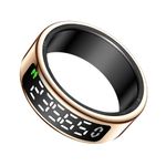 FYFIT Smart Ring with Health Monitoring, IP68 Waterproof, Fitness Tracker, Heart Rate Monitor, SpO2, Sleep Tracking, 5-Day Battery Life, Stainless Steel (Rose Gold, 8-18.2 mm)