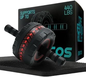 SaintCos Ab Roller Wheel for Abs Workout - Core Strength Training Equipment for Home Gym with Knee Pad, Abdominal Exercise Wheel for Men and Women