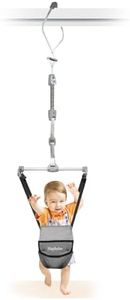 Hapbabe Baby Door Jumper with Adjustable Strap and Seat, Baby Doorway Jumper with Walking Harness Function, Ideal Gift for Infant, Grey