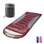 0 Degree Winter Sleeping Bags for adults camping (450GSM) -Temp Range (5F – 32F) Portable Waterproof Compression Sack- Camping Sleeping Bags for Big and Tall in Env Hoodie: Hiking backpacking 4 Season