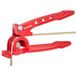 Toolwiz Pipe Bender 3-in-1 Manual Tube Bender for 6-8-10mm Tubing Heavy Duty Brake Line Bender 0-180 Degrees Tubing Bender for Copper Brass and Aluminum Pipes - Red