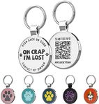 MYLUCKYTAG QR Code Pet ID Tags Dog Tags - Pet Online Profile - Scan QR Receive Instant Pet Location Alert Email