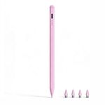 Stylus Pen for Samsung Galaxy Tab A11 / A11+, A9 / A9+, A8, A7 Lite, Active Capacitive Pencil for Samsung Android Tablet & iOS Touchscreens, High Precision Digital Pen with 4 Tips (Pink)