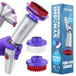 Synoshi PRO Electric Spin Scrubber, Bathroom & Shower Cleaner, Electric Cleaning Brush, Brosse Nettoyage Electrique. Cordless, Waterproof Cleaning Brush, Adjustable Angles, 2 Speed, 180Min Work Time