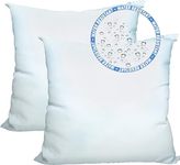 Foamily® Set of 2-24 x 24 Premium Outdoor Water Resistant Stuffer Pillow Throw Inserts Sham Square Form, Standard/White - Made in USA @ M&A STYLES LTD