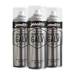 JENOLITE Bright Zinc Galvanising Aerosol Spray Paint | All-in-One Primer & Topcoat | Ideal for Cuts & Welds | 3 x 500ml (Superior protection against rust and corrosion)