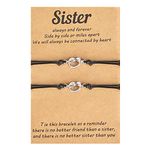 Best Friend Birthday Gifts for Women Friendship Bracelets Matching Heart Charms Bracelet Set for Girls BFF Gifts