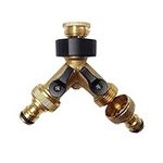 NUZAMAS 2 Way Solid Brass Hose Spli